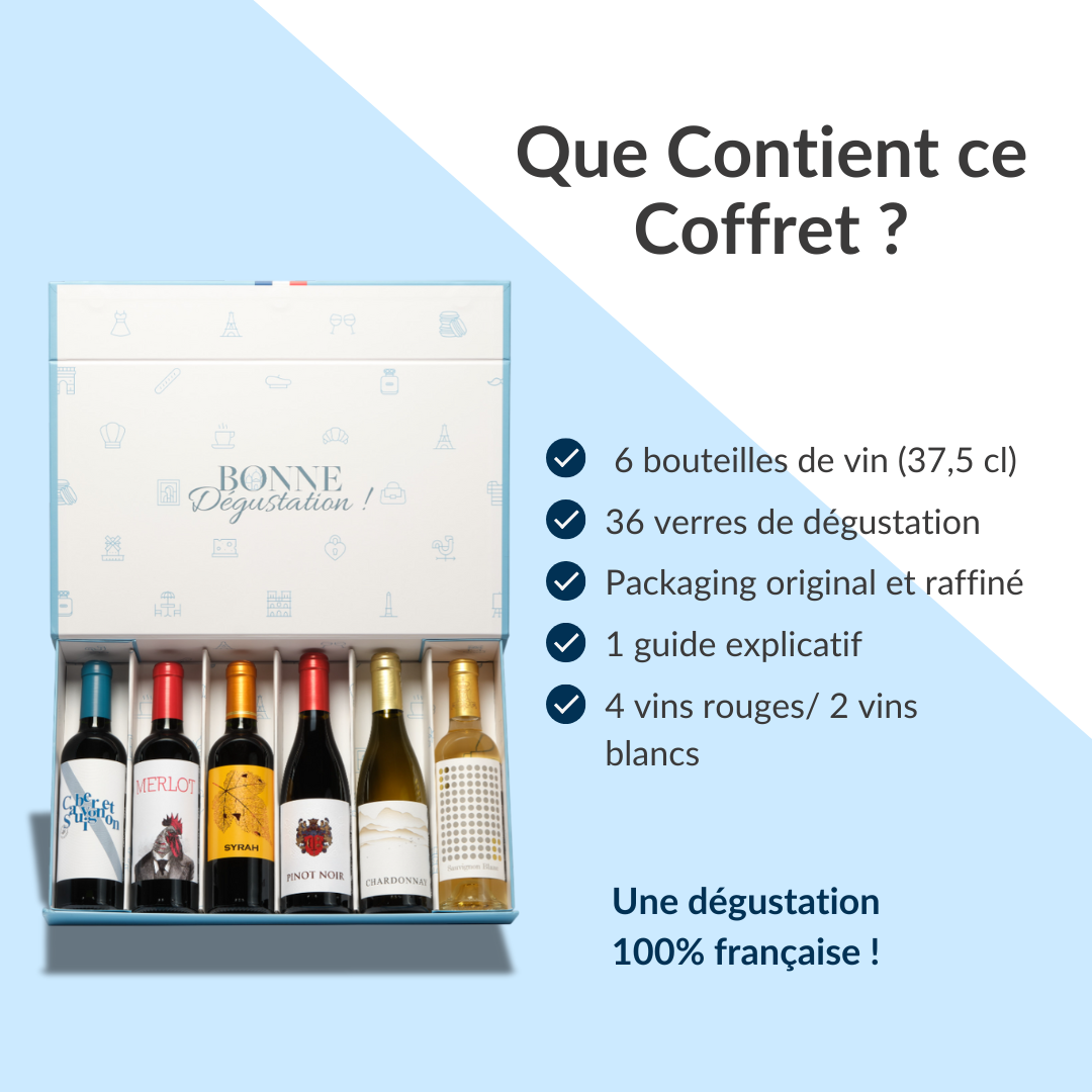 Les Grands Cépages - Coffret vin immersion pour les Vino'Curieux